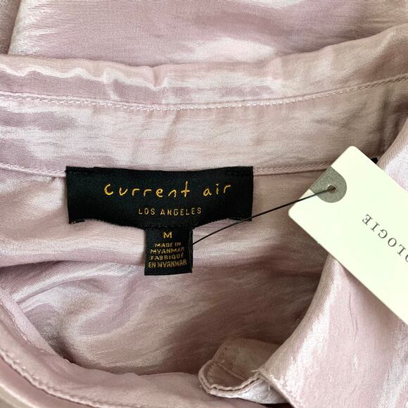 Anthropologie Current Air Clemence Shimmer Shacket in Lavender - Picture 10 of 14